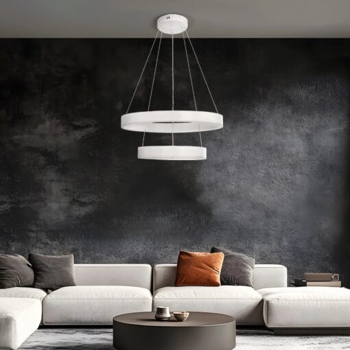 kelvo® VENOM KLV-101-0197 Κρεμαστό Φωτιστικό Οροφής LED 75W 7500lm 120° AC 220-240V IP20 Ρυθμιζόμενο Λευκό CCT με Χειριστήριο από 2700K έως 6000K Dimmable – Lumileds SMD Chip – Λευκό Ματ – Μ60 x Π60 x Υ40cm – 3 Χρόνια Εγγύηση