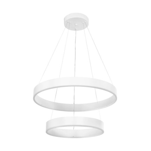 kelvo® VENOM KLV-101-0197 Κρεμαστό Φωτιστικό Οροφής LED 75W 7500lm 120° AC 220-240V IP20 Ρυθμιζόμενο Λευκό CCT με Χειριστήριο από 2700K έως 6000K Dimmable – Lumileds SMD Chip – Λευκό Ματ – Μ60 x Π60 x Υ40cm – 3 Χρόνια Εγγύηση
