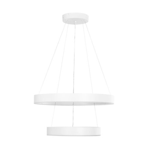 kelvo® VENOM KLV-101-0197 Κρεμαστό Φωτιστικό Οροφής LED 75W 7500lm 120° AC 220-240V IP20 Ρυθμιζόμενο Λευκό CCT με Χειριστήριο από 2700K έως 6000K Dimmable – Lumileds SMD Chip – Λευκό Ματ – Μ60 x Π60 x Υ40cm – 3 Χρόνια Εγγύηση