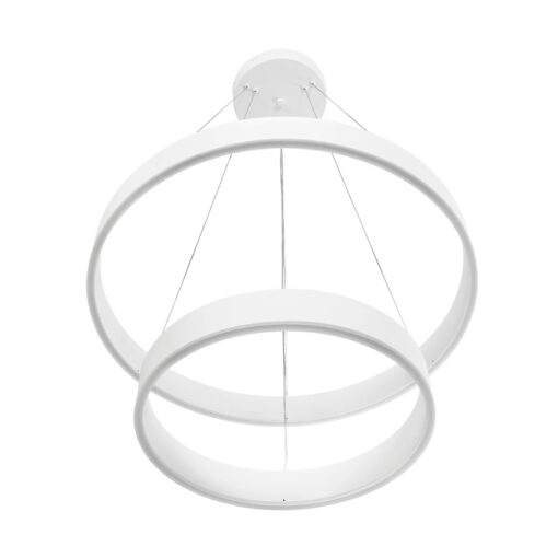kelvo® VENOM KLV-101-0197 Κρεμαστό Φωτιστικό Οροφής LED 75W 7500lm 120° AC 220-240V IP20 Ρυθμιζόμενο Λευκό CCT με Χειριστήριο από 2700K έως 6000K Dimmable – Lumileds SMD Chip – Λευκό Ματ – Μ60 x Π60 x Υ40cm – 3 Χρόνια Εγγύηση