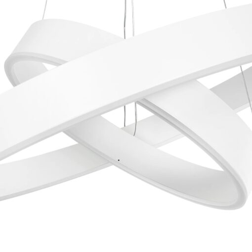 kelvo® VENOM KLV-101-0197 Κρεμαστό Φωτιστικό Οροφής LED 75W 7500lm 120° AC 220-240V IP20 Ρυθμιζόμενο Λευκό CCT με Χειριστήριο από 2700K έως 6000K Dimmable – Lumileds SMD Chip – Λευκό Ματ – Μ60 x Π60 x Υ40cm – 3 Χρόνια Εγγύηση