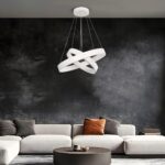 kelvo® VENOM KLV-101-0197-V2 Κρεμαστό Φωτιστικό Οροφής LED 75W 7500lm 120° AC 220-240V IP20 Ρυθμιζόμενο Λευκό CCT με Χειριστήριο από 2700K έως 6000K Dimmable – Lumileds SMD Chip – Λευκό Ματ – Μ60 x Π60 x Υ40cm – 3 Χρόνια Εγγύηση