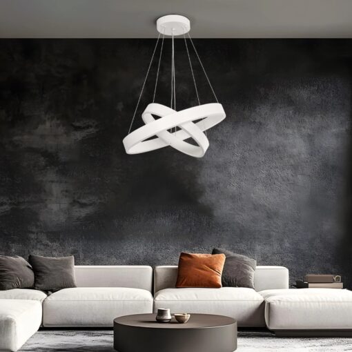 kelvo® VENOM KLV-101-0197-V2 Κρεμαστό Φωτιστικό Οροφής LED 75W 7500lm 120° AC 220-240V IP20 Ρυθμιζόμενο Λευκό CCT με Χειριστήριο από 2700K έως 6000K Dimmable – Lumileds SMD Chip – Λευκό Ματ – Μ60 x Π60 x Υ40cm – 3 Χρόνια Εγγύηση