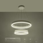 kelvo® VENOM KLV-101-0197-V2 Κρεμαστό Φωτιστικό Οροφής LED 75W 7500lm 120° AC 220-240V IP20 Ρυθμιζόμενο Λευκό CCT με Χειριστήριο από 2700K έως 6000K Dimmable – Lumileds SMD Chip – Λευκό Ματ – Μ60 x Π60 x Υ40cm – 3 Χρόνια Εγγύηση