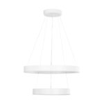 kelvo® VENOM KLV-101-0197-V2 Κρεμαστό Φωτιστικό Οροφής LED 75W 7500lm 120° AC 220-240V IP20 Ρυθμιζόμενο Λευκό CCT με Χειριστήριο από 2700K έως 6000K Dimmable – Lumileds SMD Chip – Λευκό Ματ – Μ60 x Π60 x Υ40cm – 3 Χρόνια Εγγύηση