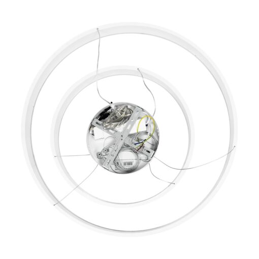 kelvo® VENOM KLV-101-0197-V2 Κρεμαστό Φωτιστικό Οροφής LED 75W 7500lm 120° AC 220-240V IP20 Ρυθμιζόμενο Λευκό CCT με Χειριστήριο από 2700K έως 6000K Dimmable – Lumileds SMD Chip – Λευκό Ματ – Μ60 x Π60 x Υ40cm – 3 Χρόνια Εγγύηση