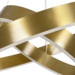kelvo® VENOM KLV-101-0198 Κρεμαστό Φωτιστικό Οροφής LED 75W 7500lm 120° AC 220-240V IP20 Ρυθμιζόμενο Λευκό CCT με Χειριστήριο από 2700K έως 6000K Dimmable – Lumileds SMD Chip – Χρυσό Πλατίνα – Μ60 x Π60 x Υ40cm – 3 Χρόνια Εγγύηση
