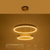 kelvo® VENOM KLV-101-0198-V2 Κρεμαστό Φωτιστικό Οροφής LED 75W 7500lm 120° AC 220-240V IP20 Ρυθμιζόμενο Λευκό CCT με Χειριστήριο από 2700K έως 6000K Dimmable – Lumileds SMD Chip – Χρυσό Πλατίνα – Μ60 x Π60 x Υ40cm – 3 Χρόνια Εγγύηση