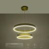 kelvo® VENOM KLV-101-0198-V2 Κρεμαστό Φωτιστικό Οροφής LED 75W 7500lm 120° AC 220-240V IP20 Ρυθμιζόμενο Λευκό CCT με Χειριστήριο από 2700K έως 6000K Dimmable – Lumileds SMD Chip – Χρυσό Πλατίνα – Μ60 x Π60 x Υ40cm – 3 Χρόνια Εγγύηση
