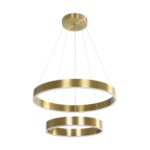 kelvo® VENOM KLV-101-0198-V2 Κρεμαστό Φωτιστικό Οροφής LED 75W 7500lm 120° AC 220-240V IP20 Ρυθμιζόμενο Λευκό CCT με Χειριστήριο από 2700K έως 6000K Dimmable – Lumileds SMD Chip – Χρυσό Πλατίνα – Μ60 x Π60 x Υ40cm – 3 Χρόνια Εγγύηση