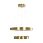 kelvo® VENOM KLV-101-0198-V2 Κρεμαστό Φωτιστικό Οροφής LED 75W 7500lm 120° AC 220-240V IP20 Ρυθμιζόμενο Λευκό CCT με Χειριστήριο από 2700K έως 6000K Dimmable – Lumileds SMD Chip – Χρυσό Πλατίνα – Μ60 x Π60 x Υ40cm – 3 Χρόνια Εγγύηση