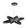 kelvo® VENOM KLV-101-0199 Κρεμαστό Φωτιστικό Οροφής LED 120W 12000lm 120° AC 220-240V IP20 Ρυθμιζόμενο Λευκό CCT με Χειριστήριο από 2700K έως 6000K Dimmable – Lumileds SMD Chip – Μαύρο Ματ – Μ80 x Π80 x Υ80cm – 3 Χρόνια Εγγύηση
