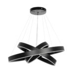 kelvo® VENOM KLV-101-0199 Κρεμαστό Φωτιστικό Οροφής LED 120W 12000lm 120° AC 220-240V IP20 Ρυθμιζόμενο Λευκό CCT με Χειριστήριο από 2700K έως 6000K Dimmable – Lumileds SMD Chip – Μαύρο Ματ – Μ80 x Π80 x Υ80cm – 3 Χρόνια Εγγύηση