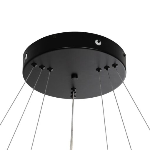 kelvo® VENOM KLV-101-0199 Κρεμαστό Φωτιστικό Οροφής LED 120W 12000lm 120° AC 220-240V IP20 Ρυθμιζόμενο Λευκό CCT με Χειριστήριο από 2700K έως 6000K Dimmable – Lumileds SMD Chip – Μαύρο Ματ – Μ80 x Π80 x Υ80cm – 3 Χρόνια Εγγύηση