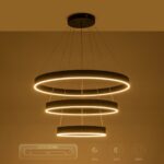 kelvo® VENOM KLV-101-0199 Κρεμαστό Φωτιστικό Οροφής LED 120W 12000lm 120° AC 220-240V IP20 Ρυθμιζόμενο Λευκό CCT με Χειριστήριο από 2700K έως 6000K Dimmable – Lumileds SMD Chip – Μαύρο Ματ – Μ80 x Π80 x Υ80cm – 3 Χρόνια Εγγύηση