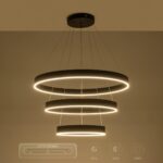 kelvo® VENOM KLV-101-0199-V2 Κρεμαστό Φωτιστικό Οροφής LED 120W 12000lm 120° AC 220-240V IP20 Ρυθμιζόμενο Λευκό CCT με Χειριστήριο από 2700K έως 6000K Dimmable – Lumileds SMD Chip – Μαύρο Ματ – Μ80 x Π80 x Υ80cm – 3 Χρόνια Εγγύηση