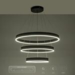 kelvo® VENOM KLV-101-0199-V2 Κρεμαστό Φωτιστικό Οροφής LED 120W 12000lm 120° AC 220-240V IP20 Ρυθμιζόμενο Λευκό CCT με Χειριστήριο από 2700K έως 6000K Dimmable – Lumileds SMD Chip – Μαύρο Ματ – Μ80 x Π80 x Υ80cm – 3 Χρόνια Εγγύηση
