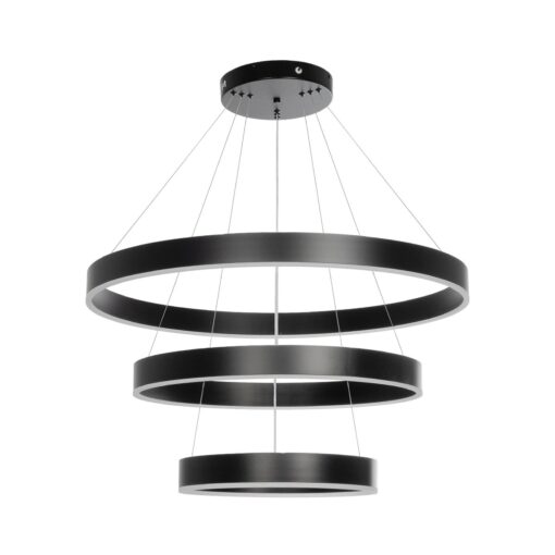 kelvo® VENOM KLV-101-0199-V2 Κρεμαστό Φωτιστικό Οροφής LED 120W 12000lm 120° AC 220-240V IP20 Ρυθμιζόμενο Λευκό CCT με Χειριστήριο από 2700K έως 6000K Dimmable – Lumileds SMD Chip – Μαύρο Ματ – Μ80 x Π80 x Υ80cm – 3 Χρόνια Εγγύηση