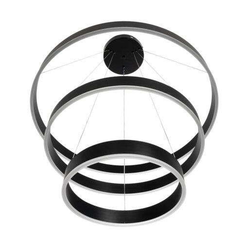 kelvo® VENOM KLV-101-0199-V2 Κρεμαστό Φωτιστικό Οροφής LED 120W 12000lm 120° AC 220-240V IP20 Ρυθμιζόμενο Λευκό CCT με Χειριστήριο από 2700K έως 6000K Dimmable – Lumileds SMD Chip – Μαύρο Ματ – Μ80 x Π80 x Υ80cm – 3 Χρόνια Εγγύηση