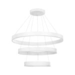 kelvo® VENOM KLV-101-0200 Κρεμαστό Φωτιστικό Οροφής LED 120W 12000lm 120° AC 220-240V IP20 Ρυθμιζόμενο Λευκό CCT με Χειριστήριο από 2700K έως 6000K Dimmable – Lumileds SMD Chip – Λευκό Ματ – Μ80 x Π80 x Υ80cm – 3 Χρόνια Εγγύηση