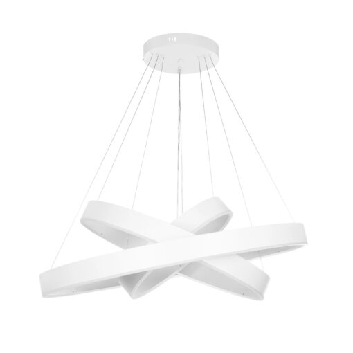 kelvo® VENOM KLV-101-0200 Κρεμαστό Φωτιστικό Οροφής LED 120W 12000lm 120° AC 220-240V IP20 Ρυθμιζόμενο Λευκό CCT με Χειριστήριο από 2700K έως 6000K Dimmable – Lumileds SMD Chip – Λευκό Ματ – Μ80 x Π80 x Υ80cm – 3 Χρόνια Εγγύηση