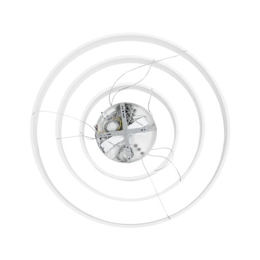 kelvo® VENOM KLV-101-0200 Κρεμαστό Φωτιστικό Οροφής LED 120W 12000lm 120° AC 220-240V IP20 Ρυθμιζόμενο Λευκό CCT με Χειριστήριο από 2700K έως 6000K Dimmable – Lumileds SMD Chip – Λευκό Ματ – Μ80 x Π80 x Υ80cm – 3 Χρόνια Εγγύηση