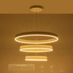 kelvo® VENOM KLV-101-0200 Κρεμαστό Φωτιστικό Οροφής LED 120W 12000lm 120° AC 220-240V IP20 Ρυθμιζόμενο Λευκό CCT με Χειριστήριο από 2700K έως 6000K Dimmable – Lumileds SMD Chip – Λευκό Ματ – Μ80 x Π80 x Υ80cm – 3 Χρόνια Εγγύηση