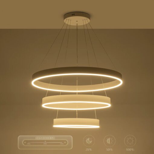 kelvo® VENOM KLV-101-0200 Κρεμαστό Φωτιστικό Οροφής LED 120W 12000lm 120° AC 220-240V IP20 Ρυθμιζόμενο Λευκό CCT με Χειριστήριο από 2700K έως 6000K Dimmable – Lumileds SMD Chip – Λευκό Ματ – Μ80 x Π80 x Υ80cm – 3 Χρόνια Εγγύηση