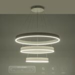 kelvo® VENOM KLV-101-0200 Κρεμαστό Φωτιστικό Οροφής LED 120W 12000lm 120° AC 220-240V IP20 Ρυθμιζόμενο Λευκό CCT με Χειριστήριο από 2700K έως 6000K Dimmable – Lumileds SMD Chip – Λευκό Ματ – Μ80 x Π80 x Υ80cm – 3 Χρόνια Εγγύηση