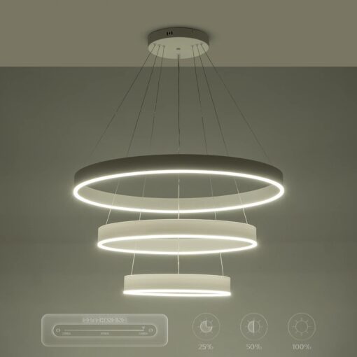 kelvo® VENOM KLV-101-0200 Κρεμαστό Φωτιστικό Οροφής LED 120W 12000lm 120° AC 220-240V IP20 Ρυθμιζόμενο Λευκό CCT με Χειριστήριο από 2700K έως 6000K Dimmable – Lumileds SMD Chip – Λευκό Ματ – Μ80 x Π80 x Υ80cm – 3 Χρόνια Εγγύηση
