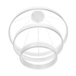 kelvo® VENOM KLV-101-0200-V2 Κρεμαστό Φωτιστικό Οροφής LED 120W 12000lm 120° AC 220-240V IP20 Ρυθμιζόμενο Λευκό CCT με Χειριστήριο από 2700K έως 6000K Dimmable – Lumileds SMD Chip – Λευκό Ματ – Μ80 x Π80 x Υ80cm – 3 Χρόνια Εγγύηση