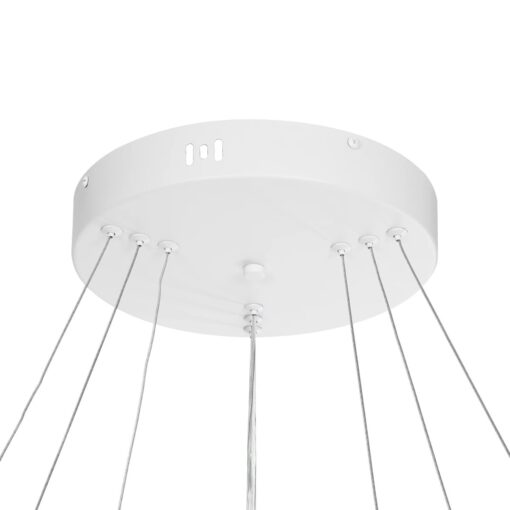kelvo® VENOM KLV-101-0200-V2 Κρεμαστό Φωτιστικό Οροφής LED 120W 12000lm 120° AC 220-240V IP20 Ρυθμιζόμενο Λευκό CCT με Χειριστήριο από 2700K έως 6000K Dimmable – Lumileds SMD Chip – Λευκό Ματ – Μ80 x Π80 x Υ80cm – 3 Χρόνια Εγγύηση