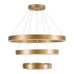 kelvo® VENOM KLV-101-0201 Κρεμαστό Φωτιστικό Οροφής LED 120W 12000lm 120° AC 220-240V IP20 Ρυθμιζόμενο Λευκό CCT με Χειριστήριο από 2700K έως 6000K Dimmable – Lumileds SMD Chip – Χρυσό Πλατίνα – Μ80 x Π80 x Υ80cm – 3 Χρόνια Εγγύηση
