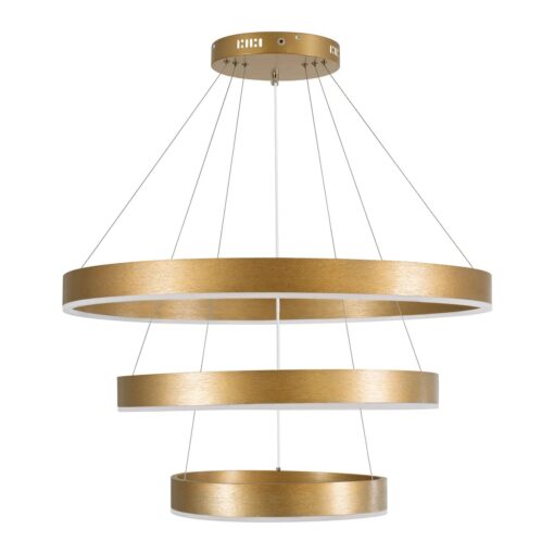 kelvo® VENOM KLV-101-0201-V2 Κρεμαστό Φωτιστικό Οροφής LED 120W 12000lm 120° AC 220-240V IP20 Ρυθμιζόμενο Λευκό CCT με Χειριστήριο από 2700K έως 6000K Dimmable – Lumileds SMD Chip – Χρυσό Πλατίνα – Μ80 x Π80 x Υ80cm – 3 Χρόνια Εγγύηση