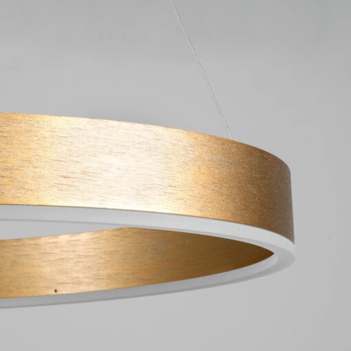 kelvo® VENOM KLV-101-0201-V2 Κρεμαστό Φωτιστικό Οροφής LED 120W 12000lm 120° AC 220-240V IP20 Ρυθμιζόμενο Λευκό CCT με Χειριστήριο από 2700K έως 6000K Dimmable – Lumileds SMD Chip – Χρυσό Πλατίνα – Μ80 x Π80 x Υ80cm – 3 Χρόνια Εγγύηση