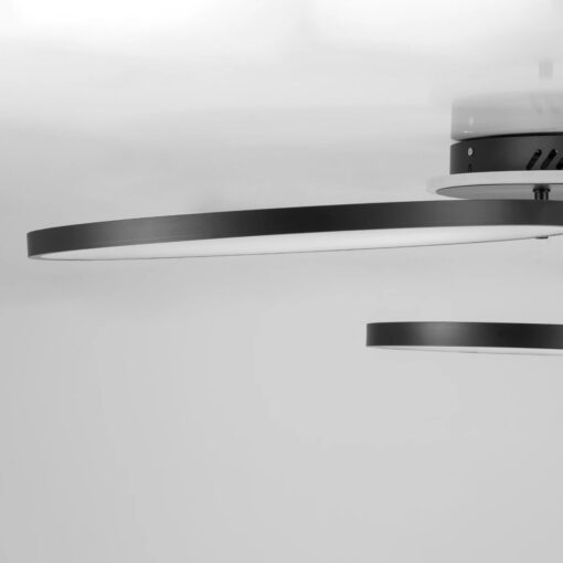 kelvo® NEMESIS KLV-101-0205 Φωτιστικό Οροφής LED 98W 9800lm 360° AC 220-240V IP20 Ρυθμιζόμενο Λευκό CCT με Χειριστήριο από 2700K έως 6000K Dimmable – Lumileds SMD Chip – Μαύρο Ματ – Μ89 x Π60 x Υ19cm – 3 Χρόνια Εγγύηση