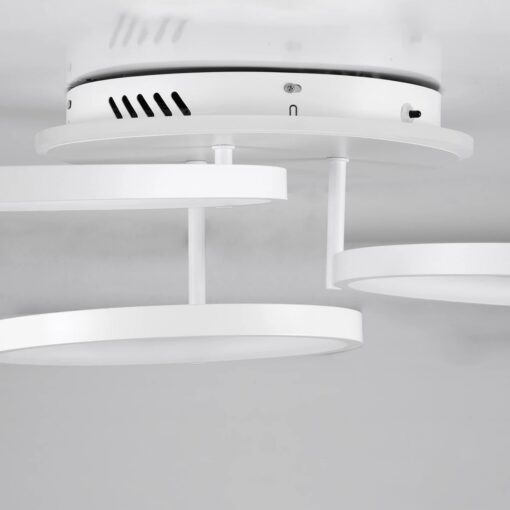 kelvo® NEMESIS KLV-101-0206 Φωτιστικό Οροφής LED 98W 9800lm 360° AC 220-240V IP20 Ρυθμιζόμενο Λευκό CCT με Χειριστήριο από 2700K έως 6000K Dimmable – Lumileds SMD Chip – Λευκό Ματ – Μ89 x Π60 x Υ19cm – 3 Χρόνια Εγγύηση