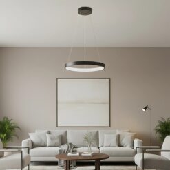 kelvo® NEMESIS KLV-101-0208 Κρεμαστό Φωτιστικό Οροφής LED 45W 4500lm 180° AC 220-240V IP20 Ρυθμιζόμενο Λευκό CCT με Χειριστήριο από 2700K έως 6000K Dimmable – Lumileds SMD Chip – Μαύρο Ματ – Μ60 x Π60 x Υ4cm – 3 Χρόνια Εγγύηση