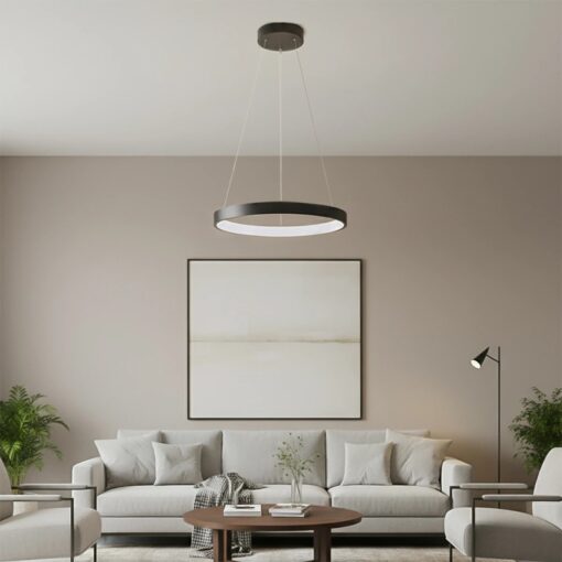 kelvo® NEMESIS KLV-101-0208 Κρεμαστό Φωτιστικό Οροφής LED 45W 4500lm 180° AC 220-240V IP20 Ρυθμιζόμενο Λευκό CCT με Χειριστήριο από 2700K έως 6000K Dimmable – Lumileds SMD Chip – Μαύρο Ματ – Μ60 x Π60 x Υ4cm – 3 Χρόνια Εγγύηση