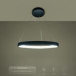 kelvo® NEMESIS KLV-101-0208 Κρεμαστό Φωτιστικό Οροφής LED 45W 4500lm 180° AC 220-240V IP20 Ρυθμιζόμενο Λευκό CCT με Χειριστήριο από 2700K έως 6000K Dimmable – Lumileds SMD Chip – Μαύρο Ματ – Μ60 x Π60 x Υ4cm – 3 Χρόνια Εγγύηση