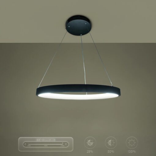 kelvo® NEMESIS KLV-101-0208 Κρεμαστό Φωτιστικό Οροφής LED 45W 4500lm 180° AC 220-240V IP20 Ρυθμιζόμενο Λευκό CCT με Χειριστήριο από 2700K έως 6000K Dimmable – Lumileds SMD Chip – Μαύρο Ματ – Μ60 x Π60 x Υ4cm – 3 Χρόνια Εγγύηση