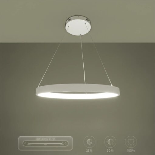 kelvo® NEMESIS KLV-101-0209 Κρεμαστό Φωτιστικό Οροφής LED 45W 4500lm 180° AC 220-240V IP20 Ρυθμιζόμενο Λευκό CCT με Χειριστήριο από 2700K έως 6000K Dimmable – Lumileds SMD Chip – Λευκό Ματ – Μ60 x Π60 x Υ4cm – 3 Χρόνια Εγγύηση