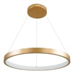kelvo® NEMESIS KLV-101-0210 Κρεμαστό Φωτιστικό Οροφής LED 45W 4500lm 180° AC 220-240V IP20 Ρυθμιζόμενο Λευκό CCT με Χειριστήριο από 2700K έως 6000K Dimmable – Lumileds SMD Chip – Χρυσό Πλατίνα – Μ60 x Π60 x Υ4cm – 3 Χρόνια Εγγύηση
