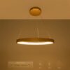 kelvo® NEMESIS KLV-101-0210 Κρεμαστό Φωτιστικό Οροφής LED 45W 4500lm 180° AC 220-240V IP20 Ρυθμιζόμενο Λευκό CCT με Χειριστήριο από 2700K έως 6000K Dimmable – Lumileds SMD Chip – Χρυσό Πλατίνα – Μ60 x Π60 x Υ4cm – 3 Χρόνια Εγγύηση