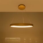 kelvo® NEMESIS KLV-101-0210 Κρεμαστό Φωτιστικό Οροφής LED 45W 4500lm 180° AC 220-240V IP20 Ρυθμιζόμενο Λευκό CCT με Χειριστήριο από 2700K έως 6000K Dimmable – Lumileds SMD Chip – Χρυσό Πλατίνα – Μ60 x Π60 x Υ4cm – 3 Χρόνια Εγγύηση
