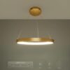 kelvo® NEMESIS KLV-101-0210 Κρεμαστό Φωτιστικό Οροφής LED 45W 4500lm 180° AC 220-240V IP20 Ρυθμιζόμενο Λευκό CCT με Χειριστήριο από 2700K έως 6000K Dimmable – Lumileds SMD Chip – Χρυσό Πλατίνα – Μ60 x Π60 x Υ4cm – 3 Χρόνια Εγγύηση