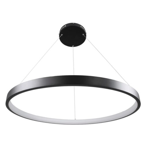 kelvo® NEMESIS KLV-101-0211 Κρεμαστό Φωτιστικό Οροφής LED 67W 6700lm 180° AC 220-240V IP20 Ρυθμιζόμενο Λευκό CCT με Χειριστήριο από 2700K έως 6000K Dimmable – Lumileds SMD Chip – Μαύρο Ματ – Μ80 x Π80 x Υ4cm – 3 Χρόνια Εγγύηση