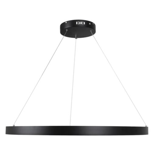 kelvo® NEMESIS KLV-101-0211 Κρεμαστό Φωτιστικό Οροφής LED 67W 6700lm 180° AC 220-240V IP20 Ρυθμιζόμενο Λευκό CCT με Χειριστήριο από 2700K έως 6000K Dimmable – Lumileds SMD Chip – Μαύρο Ματ – Μ80 x Π80 x Υ4cm – 3 Χρόνια Εγγύηση