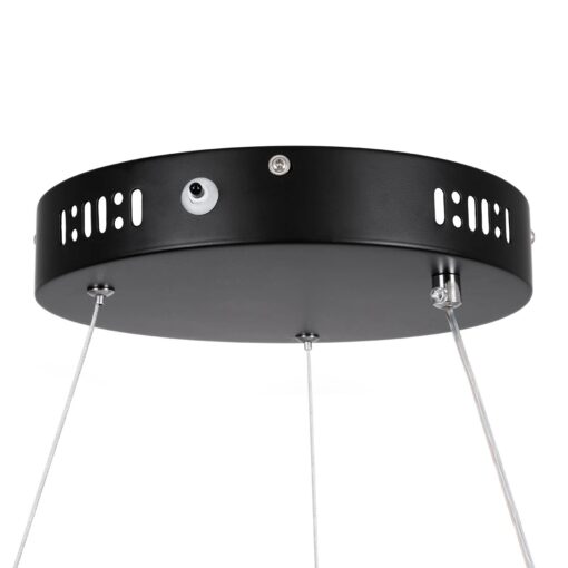 kelvo® NEMESIS KLV-101-0211 Κρεμαστό Φωτιστικό Οροφής LED 67W 6700lm 180° AC 220-240V IP20 Ρυθμιζόμενο Λευκό CCT με Χειριστήριο από 2700K έως 6000K Dimmable – Lumileds SMD Chip – Μαύρο Ματ – Μ80 x Π80 x Υ4cm – 3 Χρόνια Εγγύηση