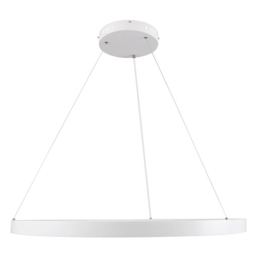 kelvo® NEMESIS KLV-101-0212 Κρεμαστό Φωτιστικό Οροφής LED 67W 6700lm 180° AC 220-240V IP20 Ρυθμιζόμενο Λευκό CCT με Χειριστήριο από 2700K έως 6000K Dimmable – Lumileds SMD Chip – Λευκό Ματ – Μ80 x Π80 x Υ4cm – 3 Χρόνια Εγγύηση